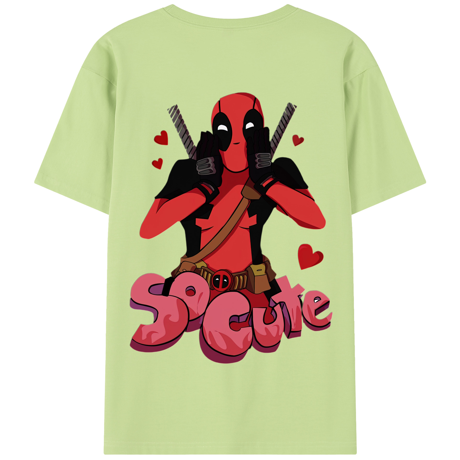 （画像用） Deadpool デッドプール 綿100％半袖Tシャツ（背面プリント）